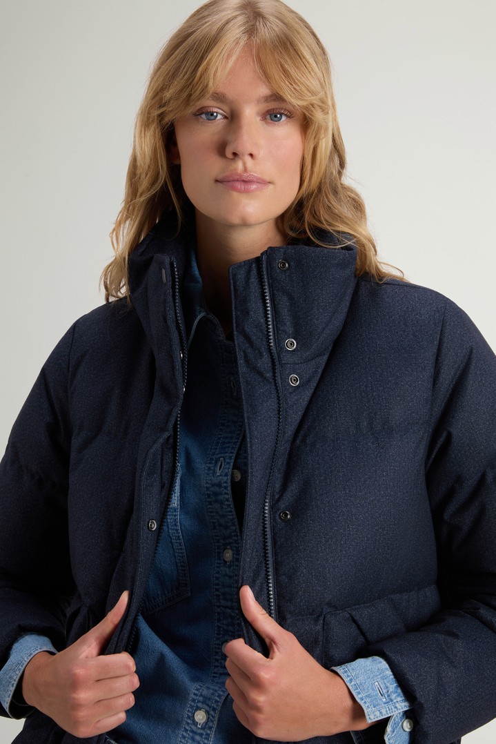 Quilted Checked Jacket in Wool-Effect Fabric Blue photo 4 | Woolrich