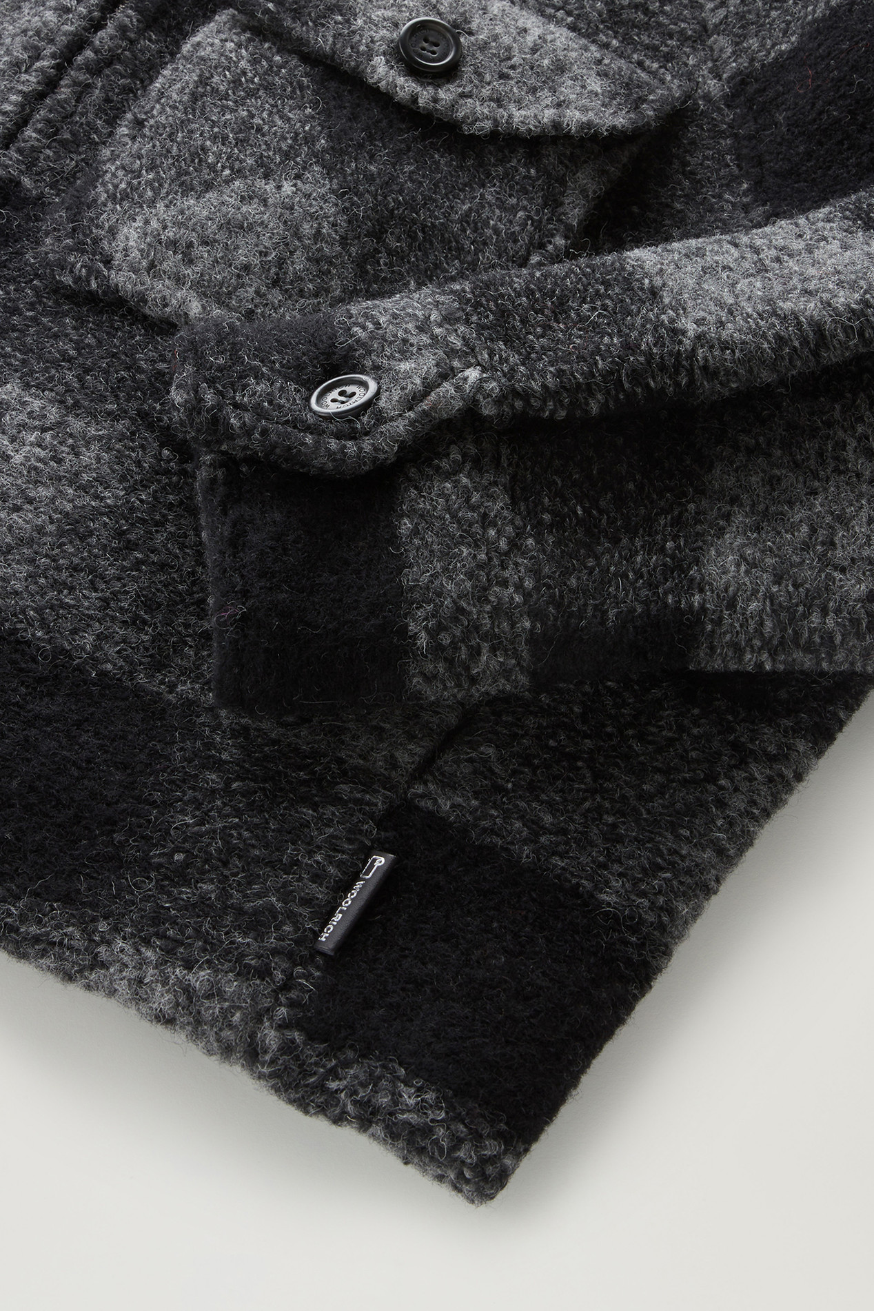 Gentry Overshirt in Wool Blend with Zip Gray photo 3 | Woolrich