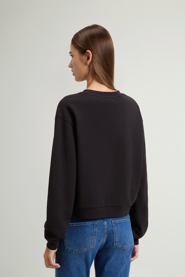 Crewneck Sweatshirt in Pure Cotton Black photo 3 | Woolrich