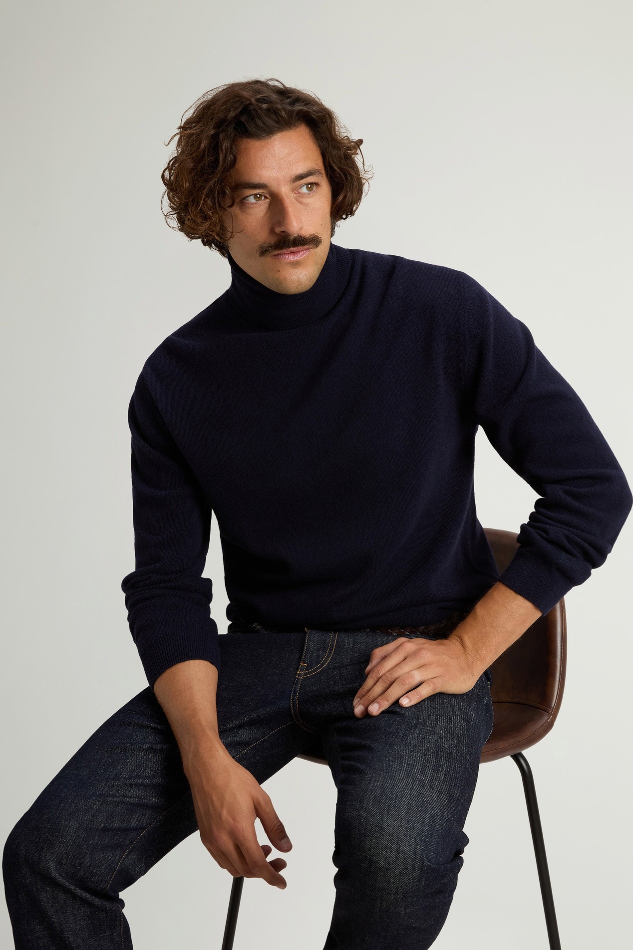 Turtleneck Sweater in Pure Virgin Wool Blue photo 4 | Woolrich