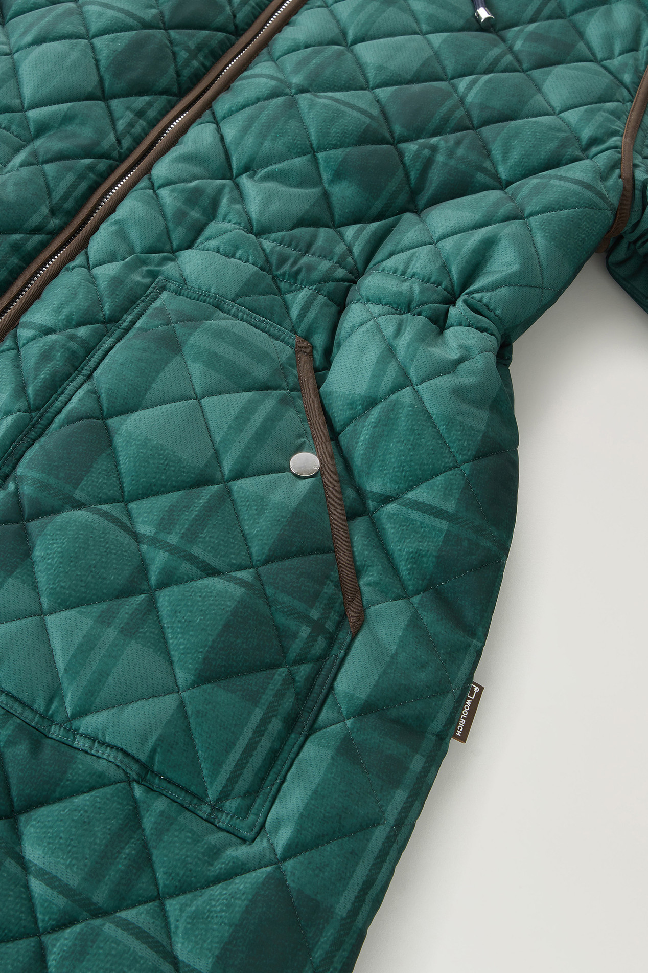 Quilted Patchwork Parka with Satin Nylon Lining Green photo 3 | Woolrich