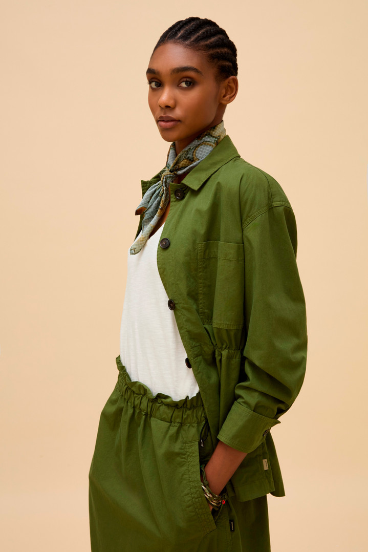 Pure Cotton Slub T-Shirt with V-Neck White photo 9 | Woolrich