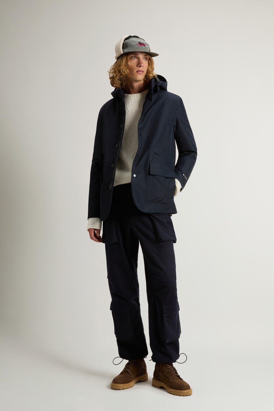 Waterproof Jacket in Recycled Two-Layered GORE-TEX Fabric Blue photo 1 | Woolrich