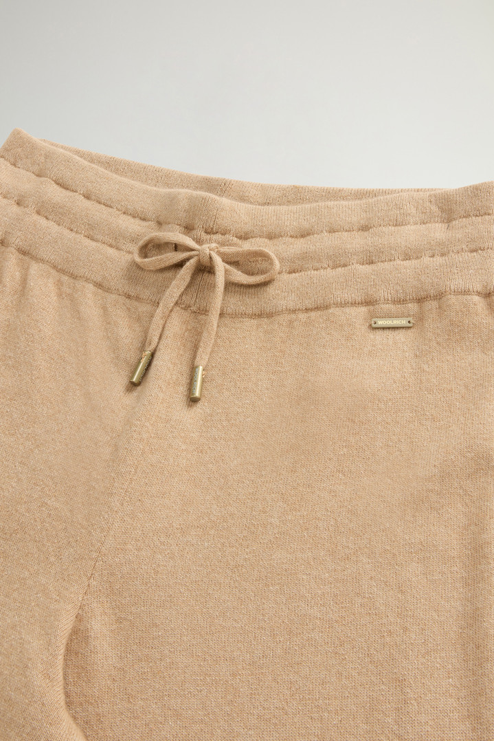 Wide-Leg Pants in Virgin Wool and Cashmere Blend Beige photo 4 | Woolrich