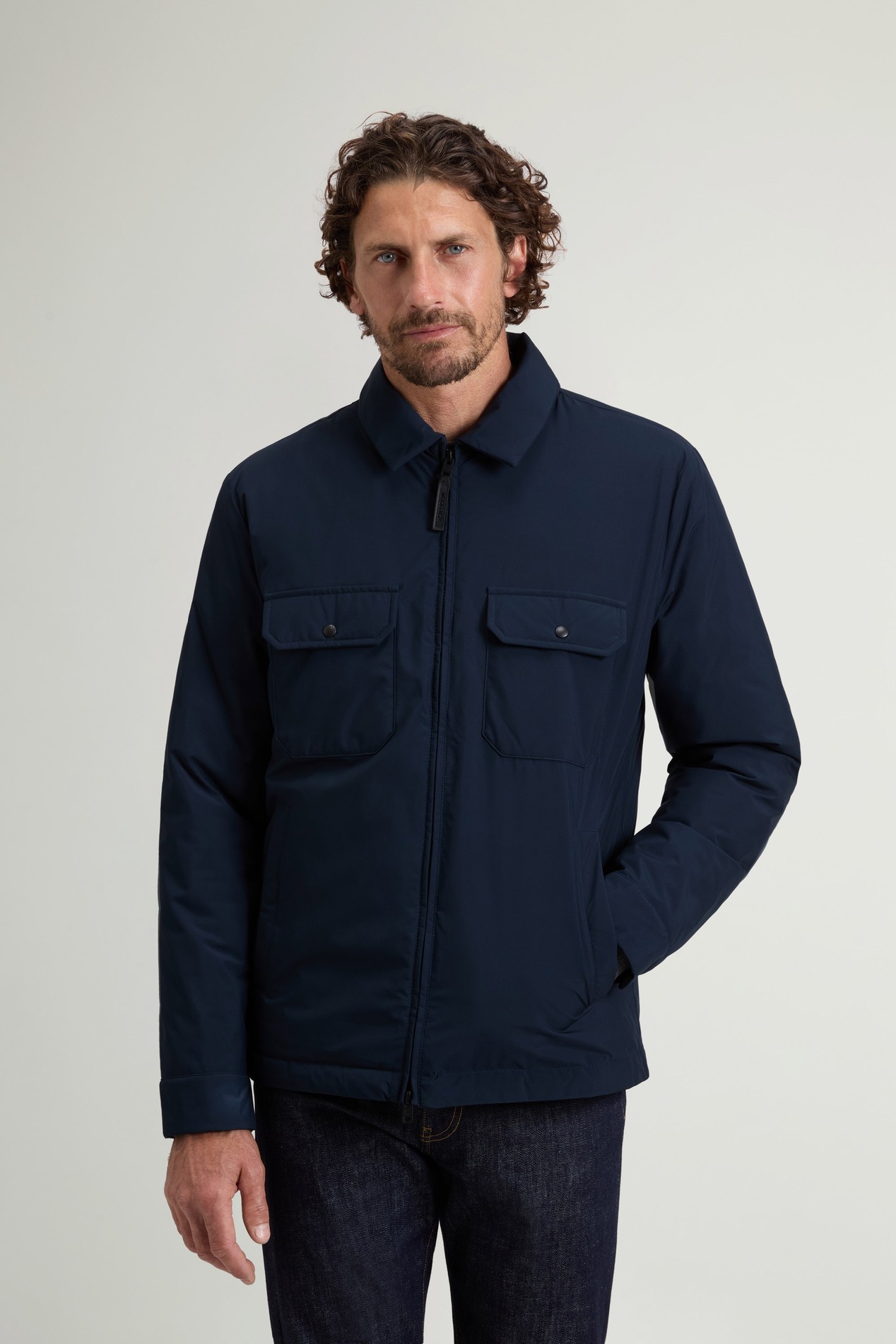 Cloud Padded Overshirt Blue photo 1 | Woolrich