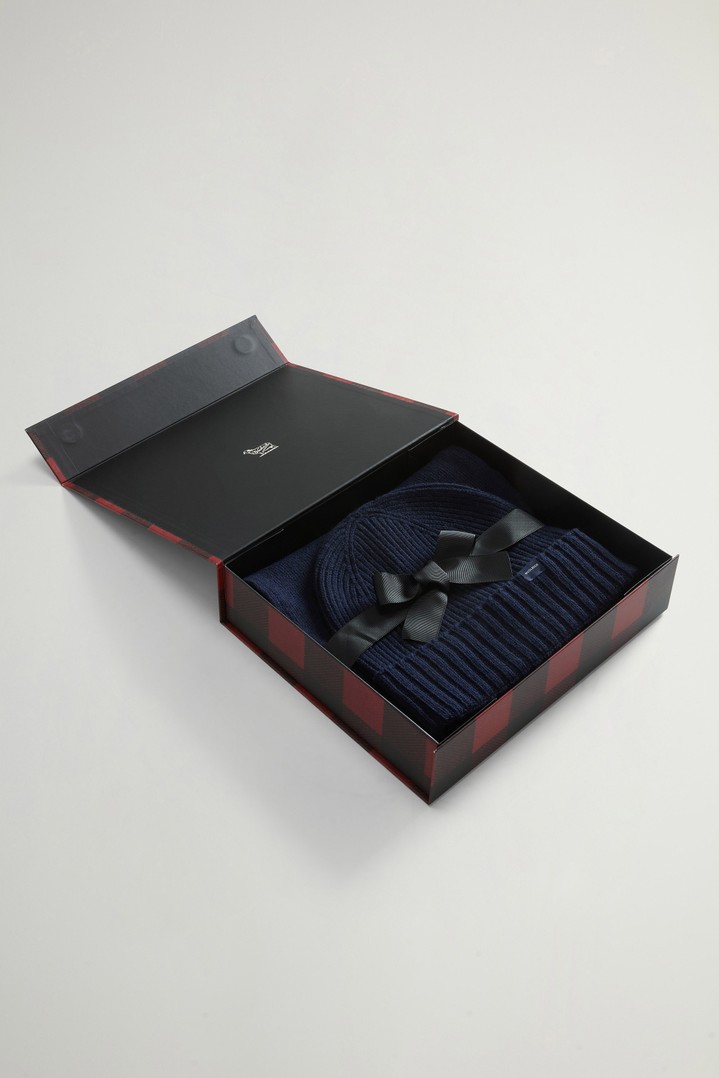 Gift Set with Merino Wool-Blend Beanie and Scarf Blue photo 4 | Woolrich