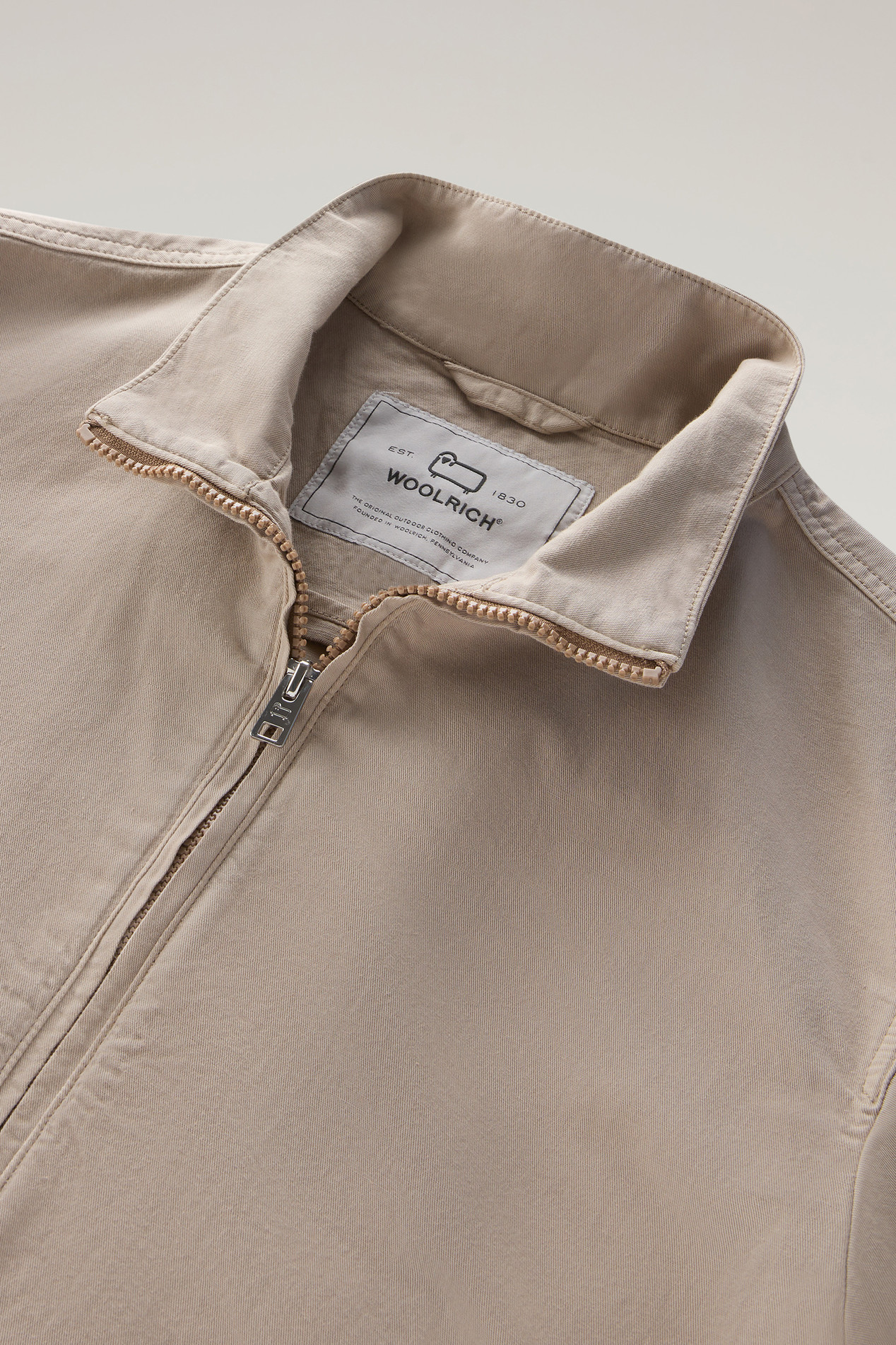 Bomber Jacket in Cotton-Linen Blend Beige photo 2 | Woolrich