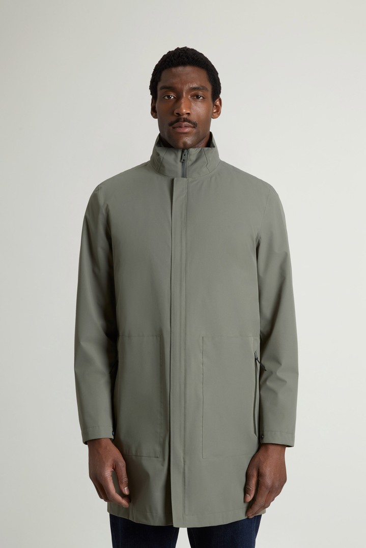 2-In-1 Overcoat in Two-Layered Fabric Green photo 1 | Woolrich