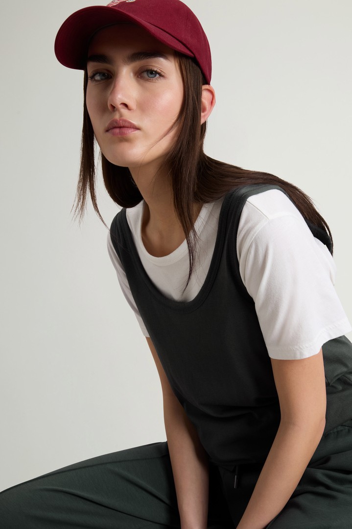 Top in Cotton and Modal Blend Green photo 4 | Woolrich