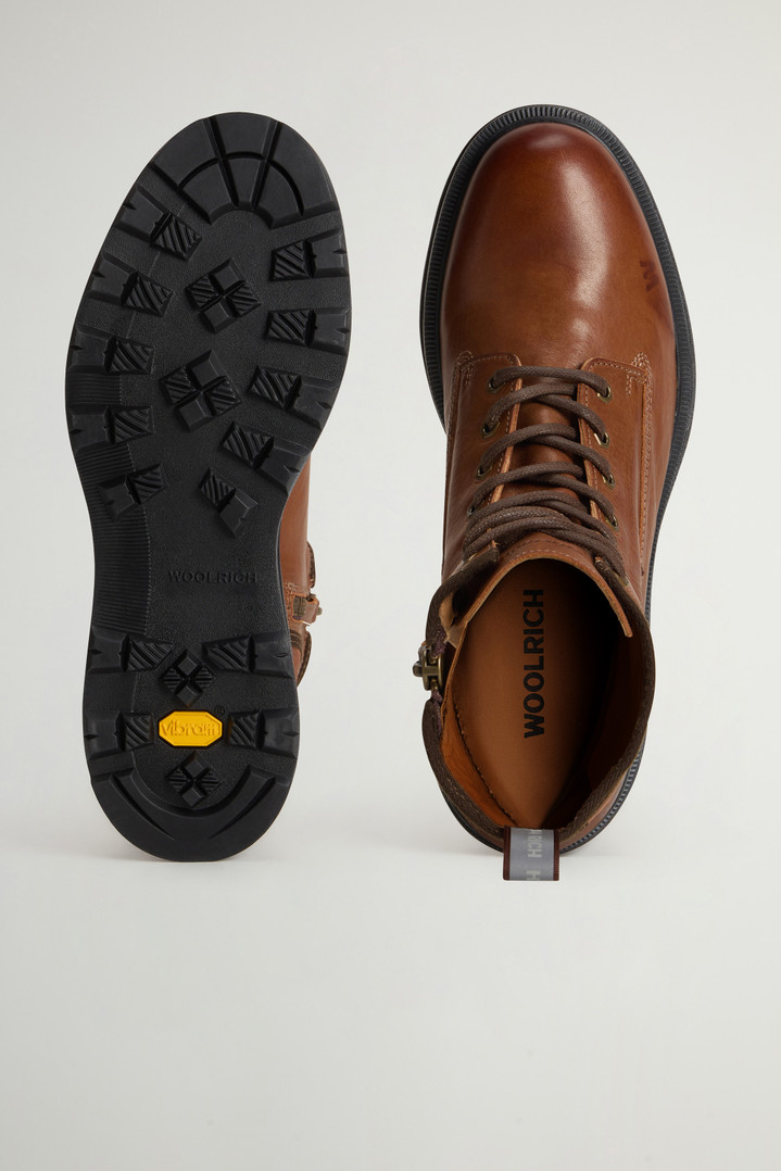 Grove Lace-Up Boots in Cowhide Leather Brown photo 4 | Woolrich