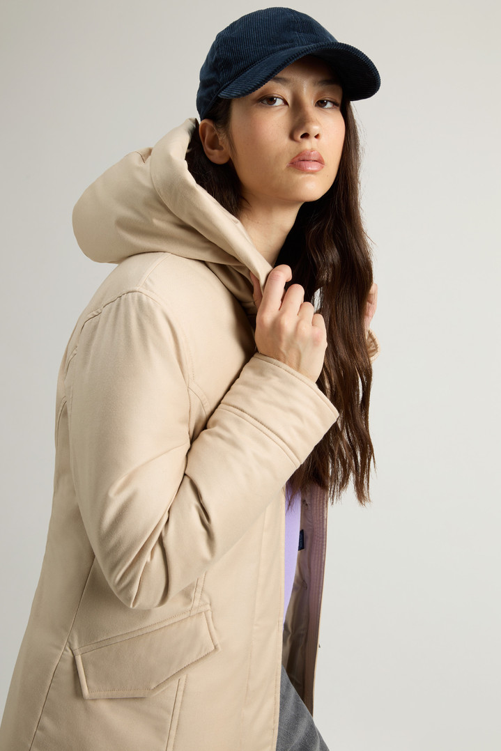 Arctic Parka in a Wool-Silk Blend Crafted Using a Loro Piana Fabric Beige photo 4 | Woolrich
