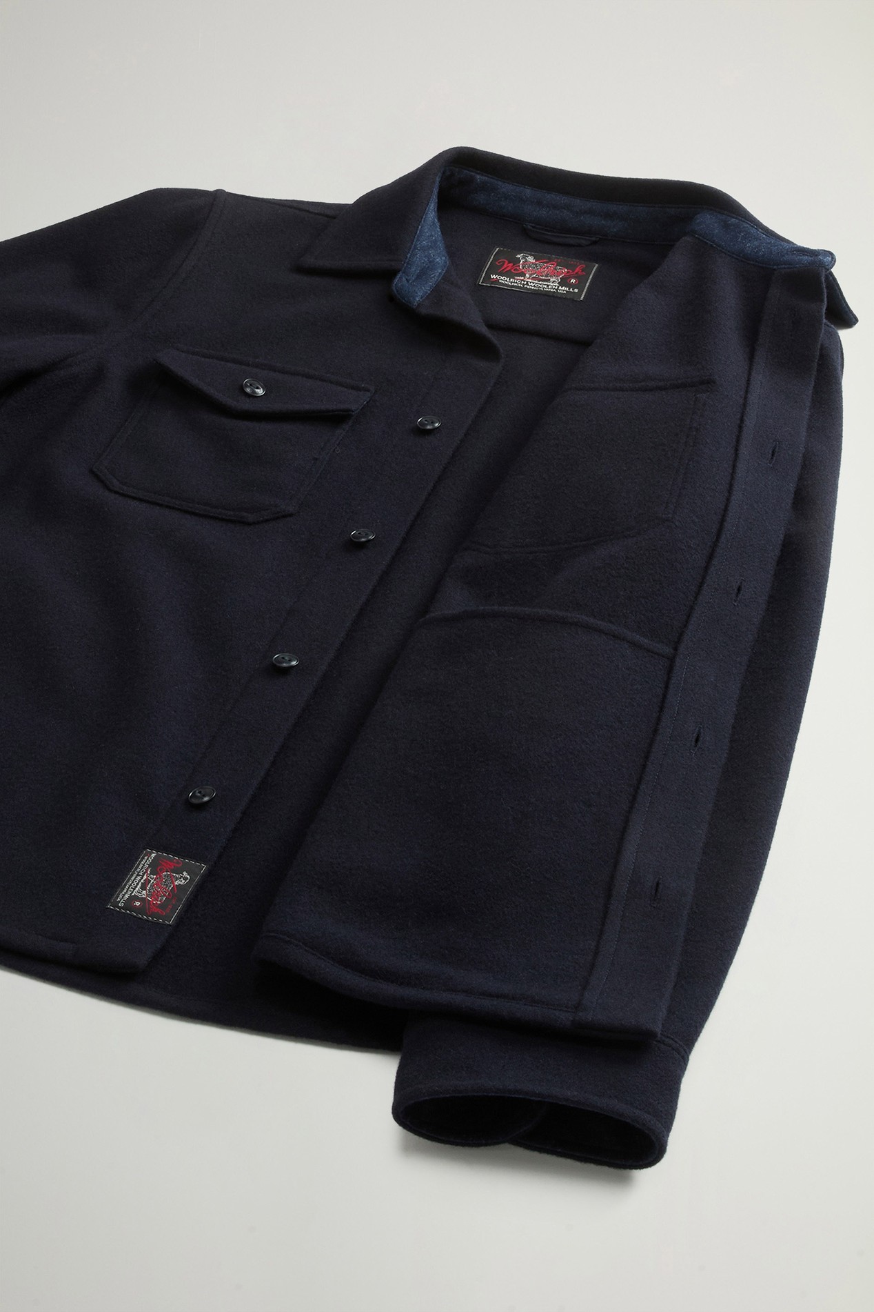 Ranger Overshirt in Recycled Italian Wool Blend Blue photo 8 | Woolrich