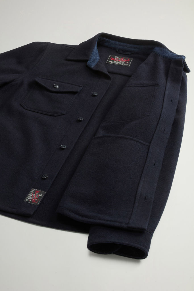 Ranger Overshirt in Recycled Italian Wool Blend Blue photo 4 | Woolrich