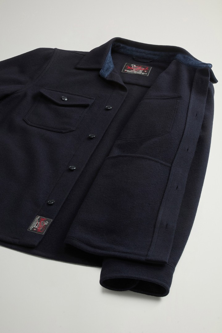 Ranger Overshirt in Recycled Italian Wool Blend Blue photo 4 | Woolrich