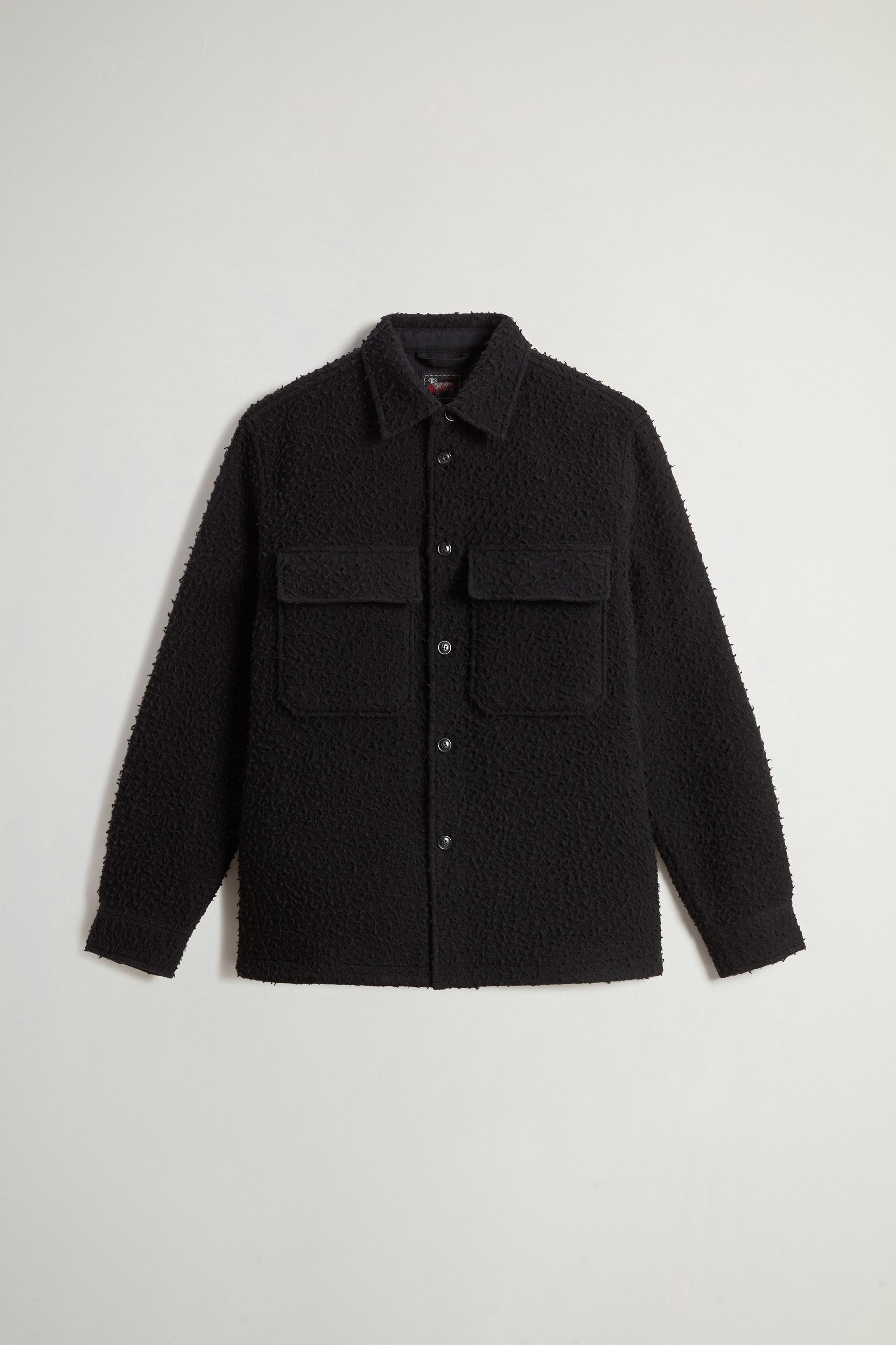 Overshirt in Italian Virgin Wool Blend from Casentino by Todd Snyder Black photo 5 | Woolrich