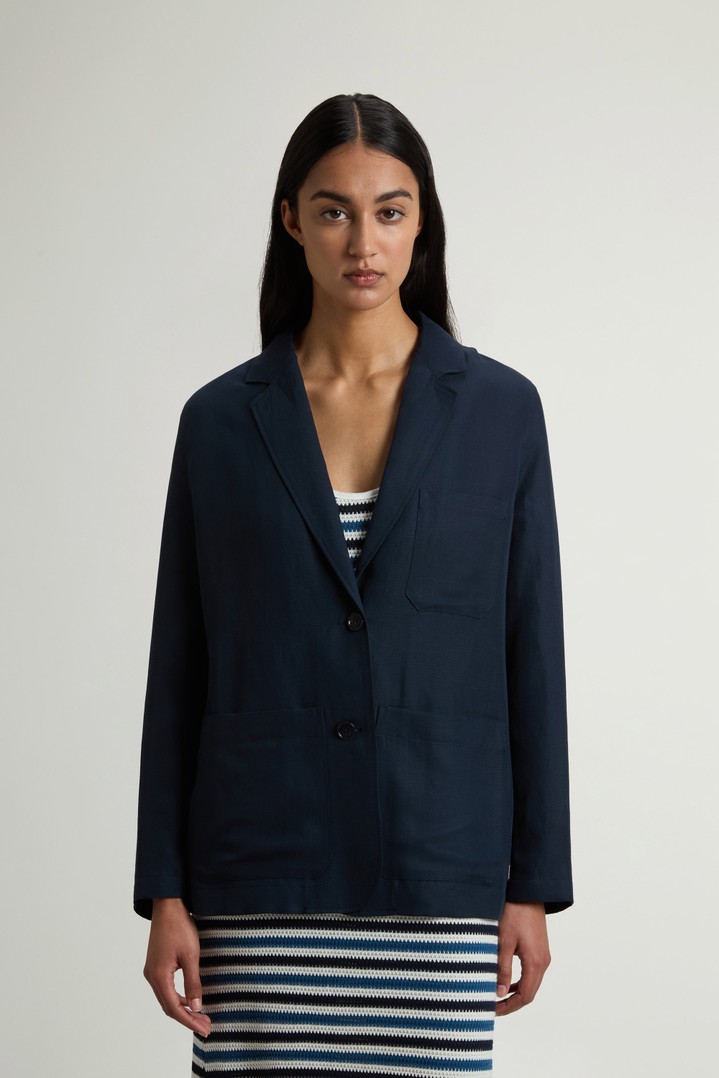 Blazer in Linen Blend Blue photo 1 | Woolrich