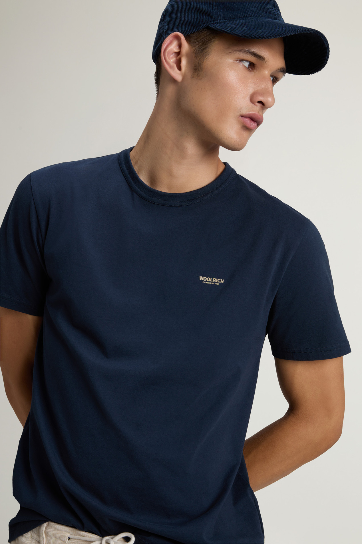 T-shirt in Pure Cotton Blue photo 4 | Woolrich