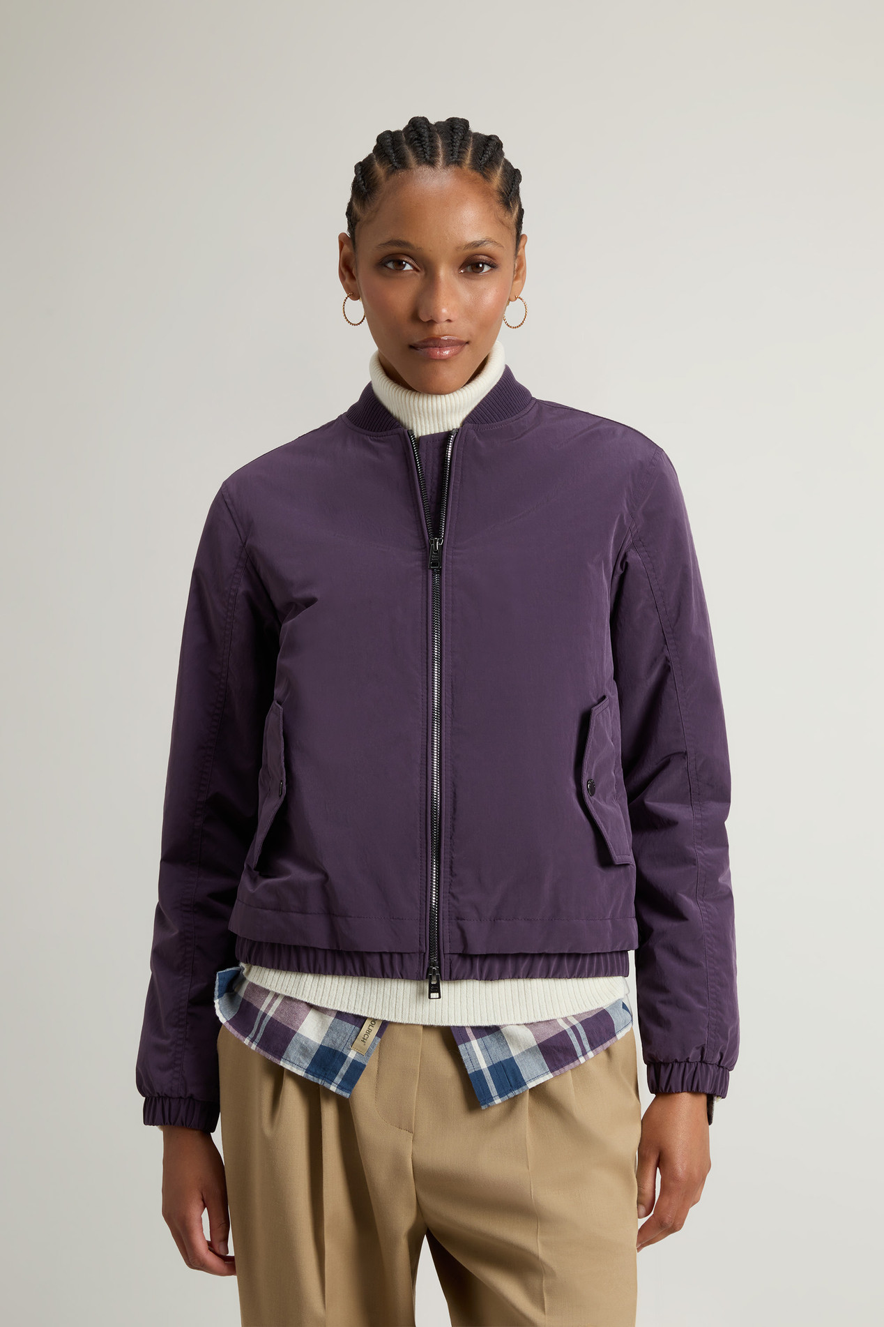 Grace Bomber Jacket in Peached Poly Purple photo 1 | Woolrich