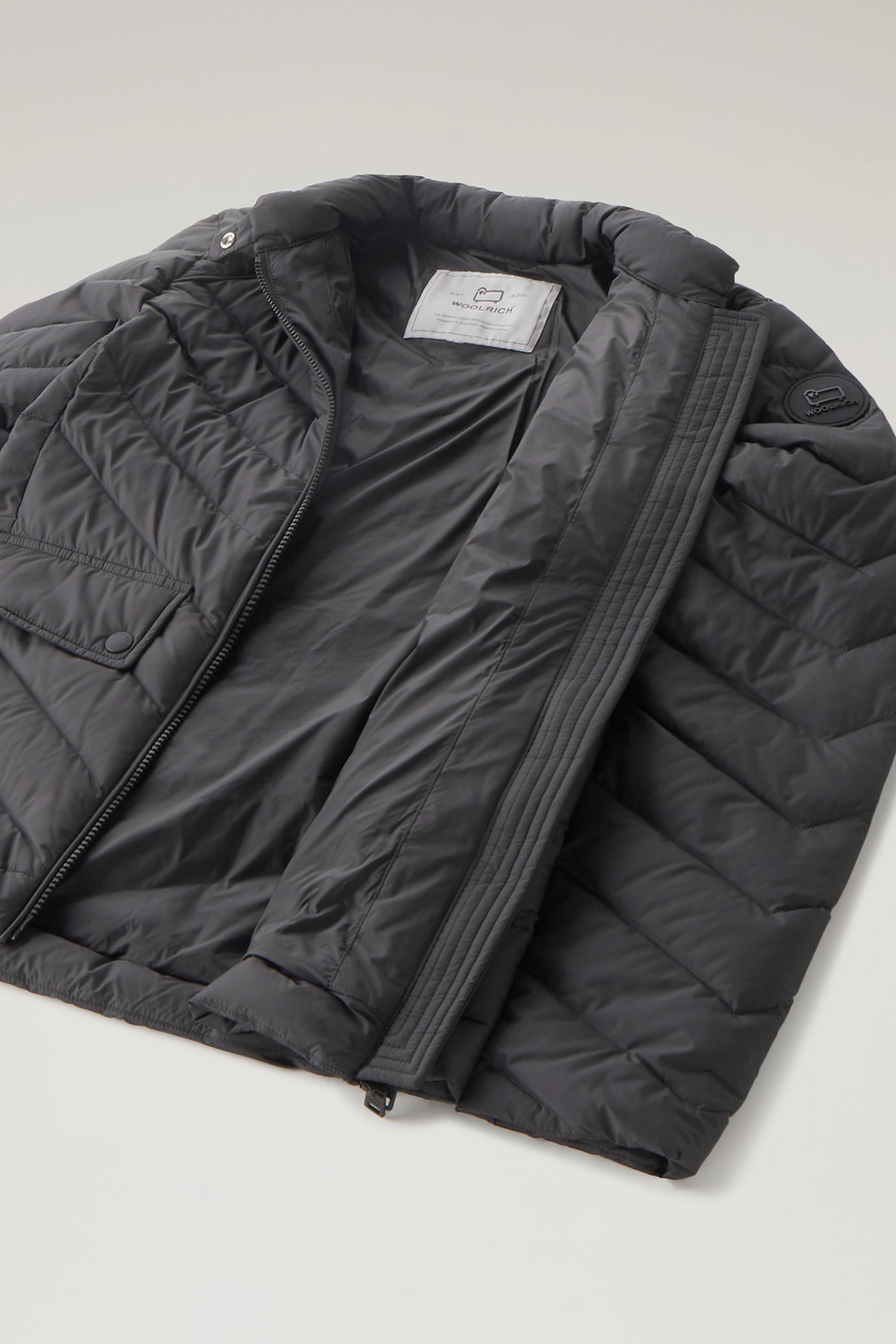 Short Padded Jacket with Chevron Quilting Black photo 6 | Woolrich