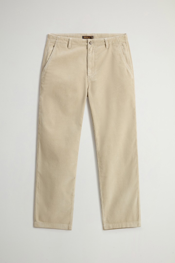 Chinohose aus geripptem reinem Baumwollcord Beige photo 1 | Woolrich