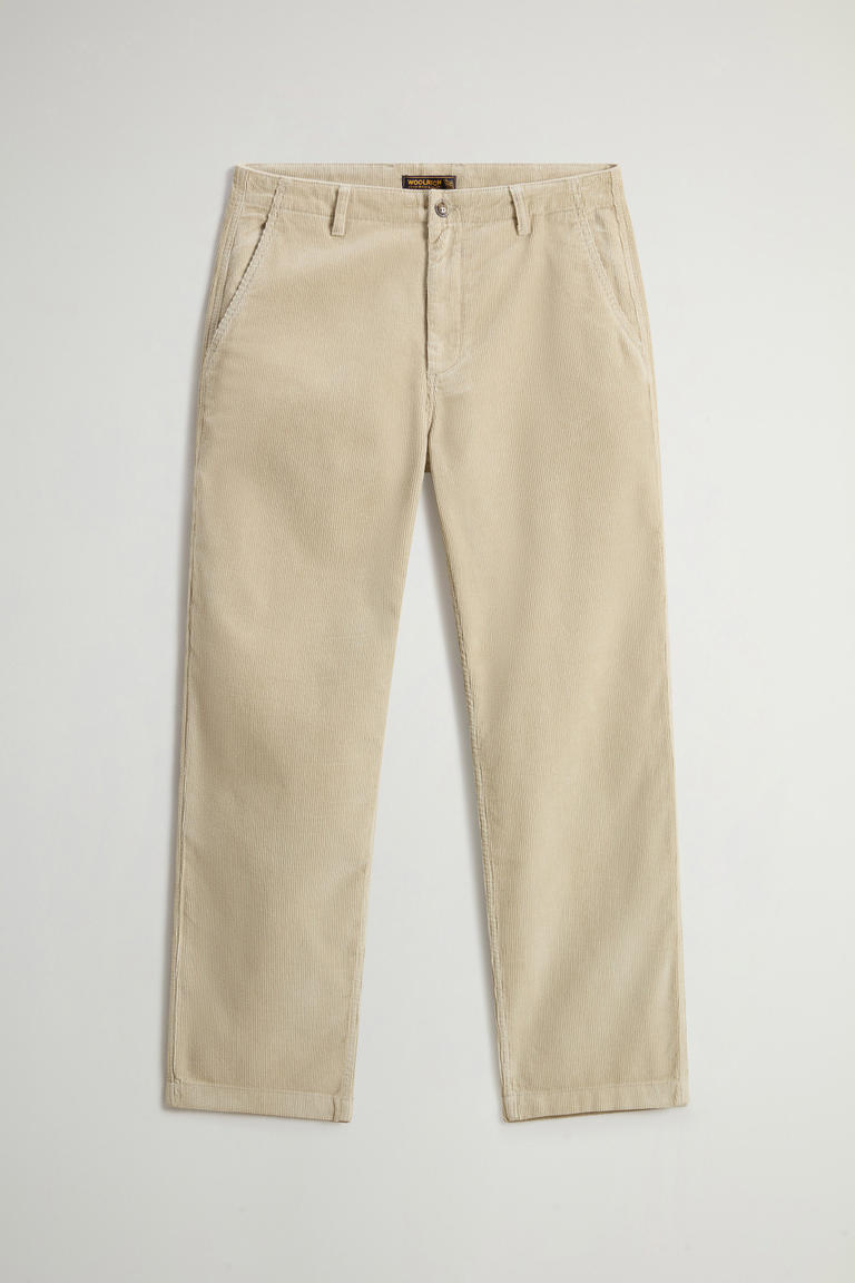 Chinobroek van geribbeld fluweel van zuiver katoen Beige photo 1 | Woolrich
