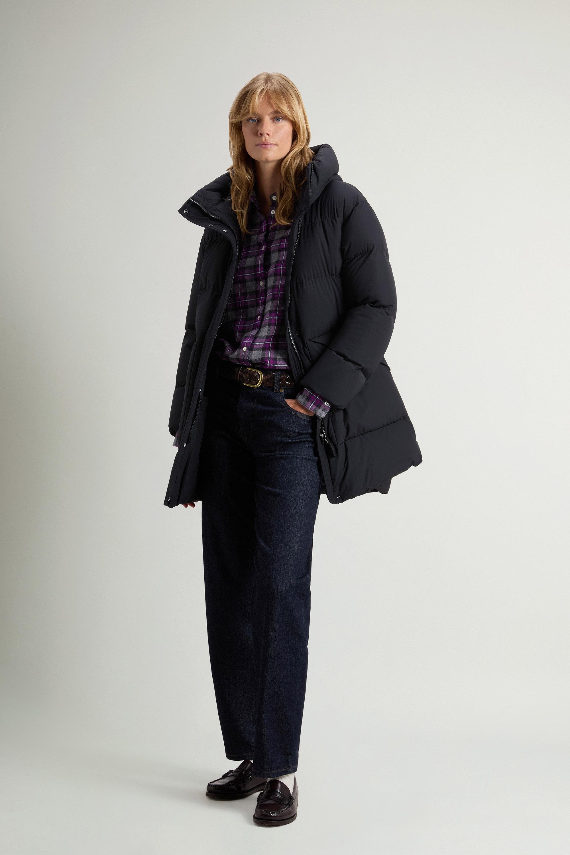 Madison Parka matelassée en Matt Stretch Nylon Noir photo 1 | Woolrich
