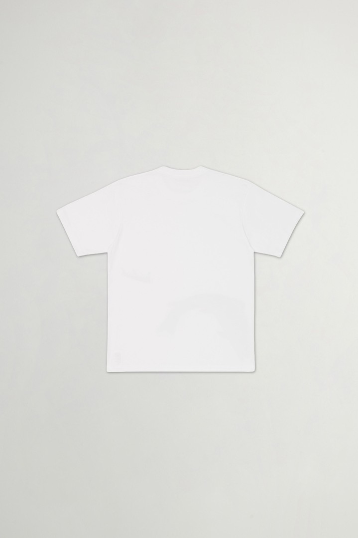 Fishing T-Shirt in Pure Cotton White photo 2 | Woolrich