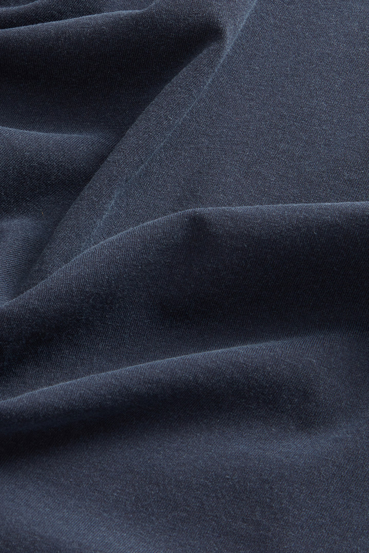 Garment-Dyed T-shirt in Light Pure Cotton Blue photo 3 | Woolrich