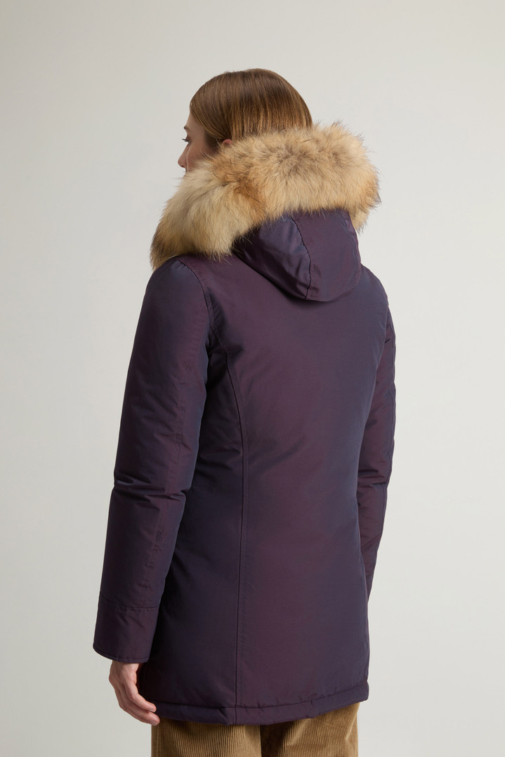 Arctic Parka in Ramar Cloth with Detachable Fur Trim Purple photo 3 | Woolrich