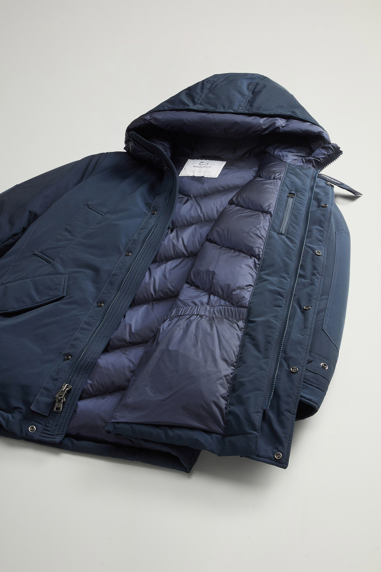 Polar Parka in Ramar Cloth with High Collar Blue photo 8 | Woolrich