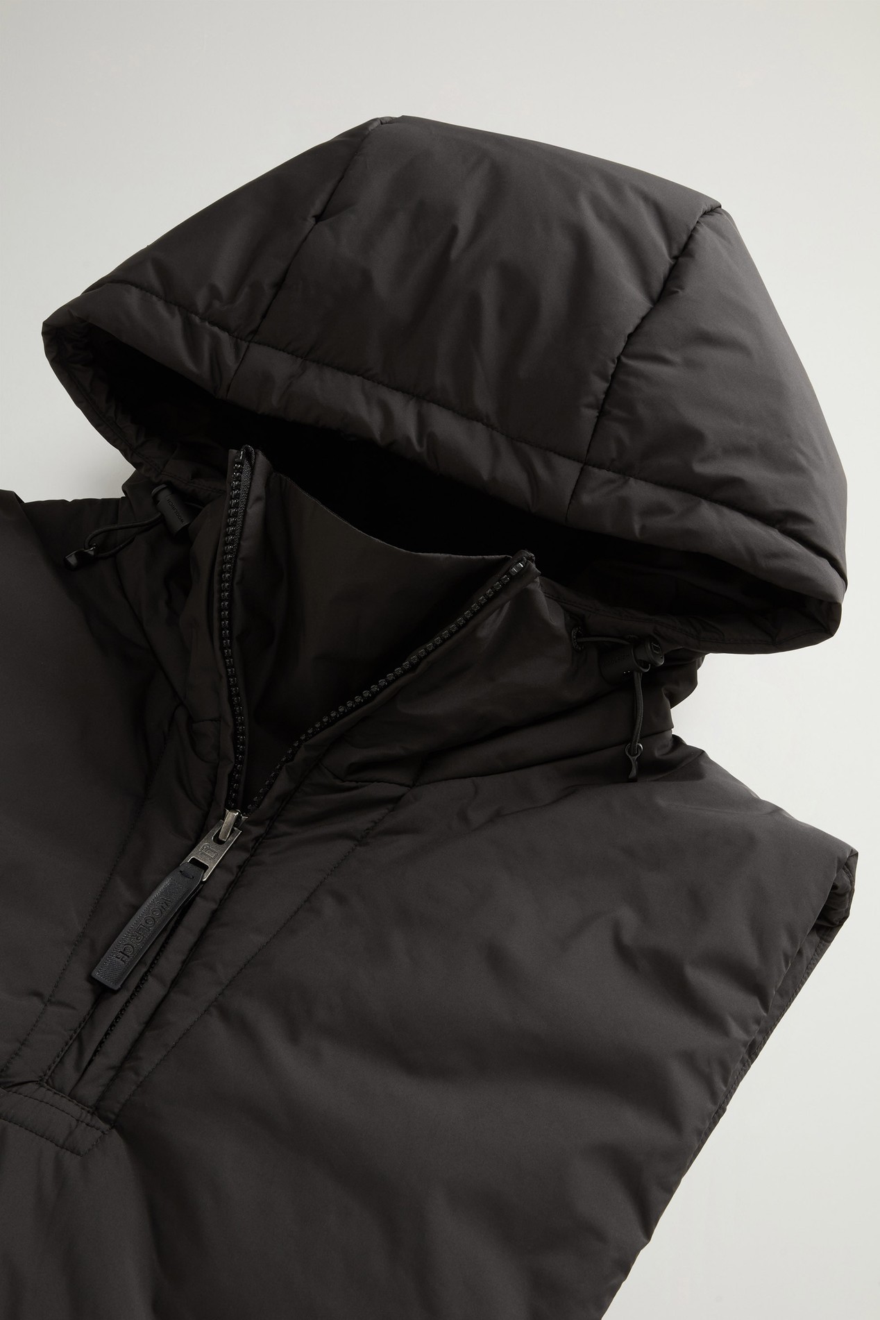 PADDED HOODED BIB - MICROFIBER Noir photo 2 | Woolrich