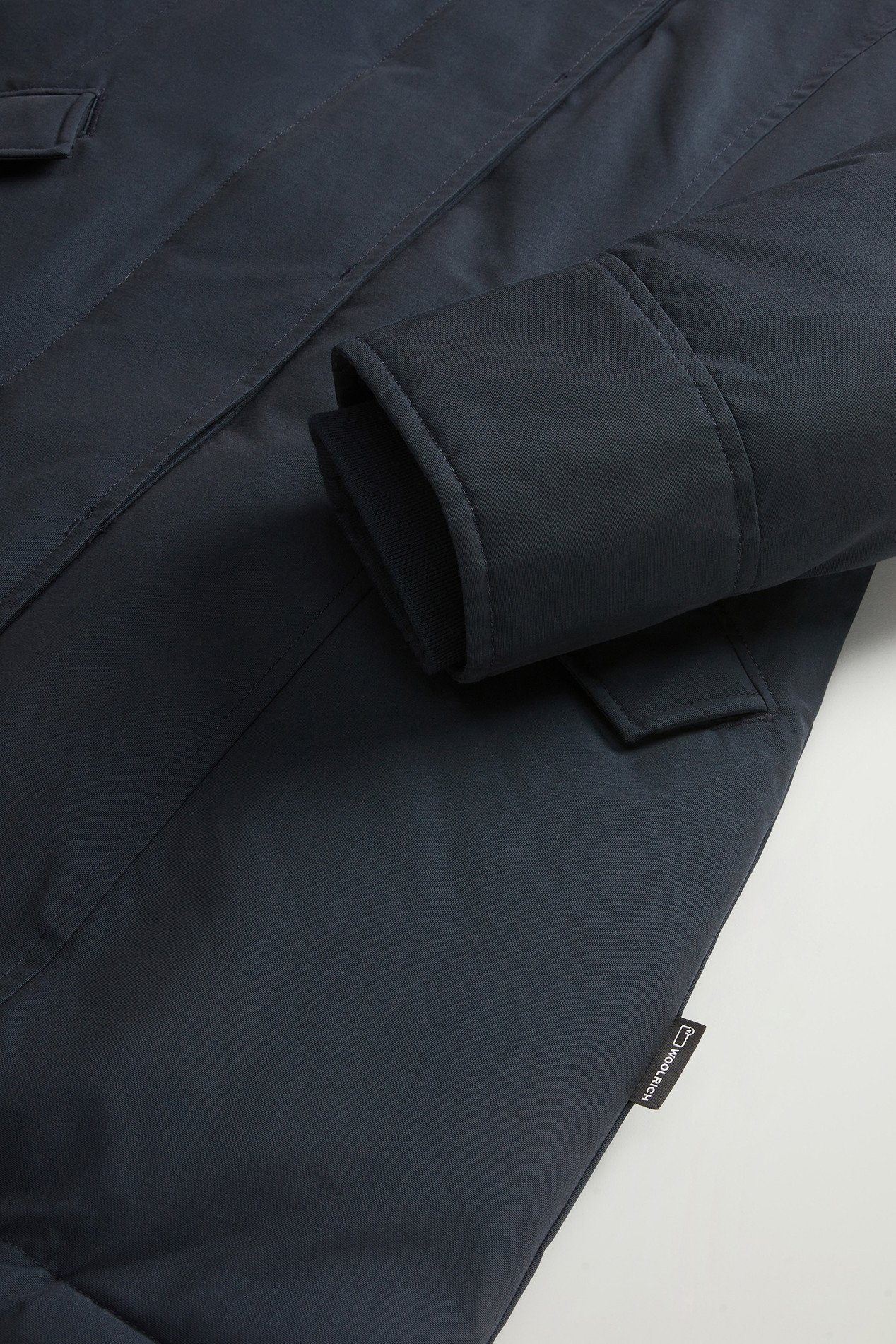 Arctic Parka in Ramar Cloth with Detachable Fur Trim Blue photo 7 | Woolrich