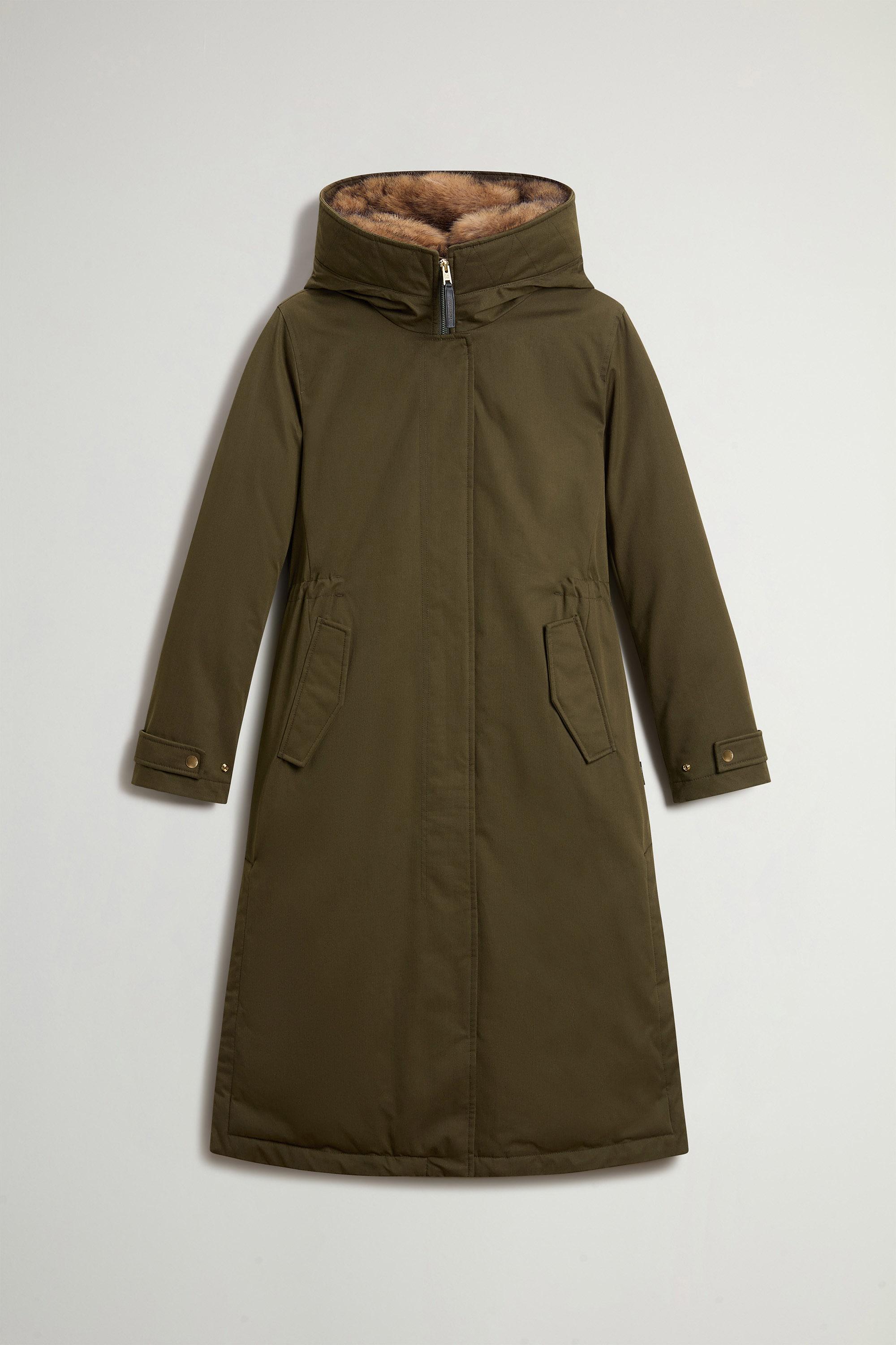 BEST COTTON FAUX FUR PARKA Vert photo 5 | Woolrich