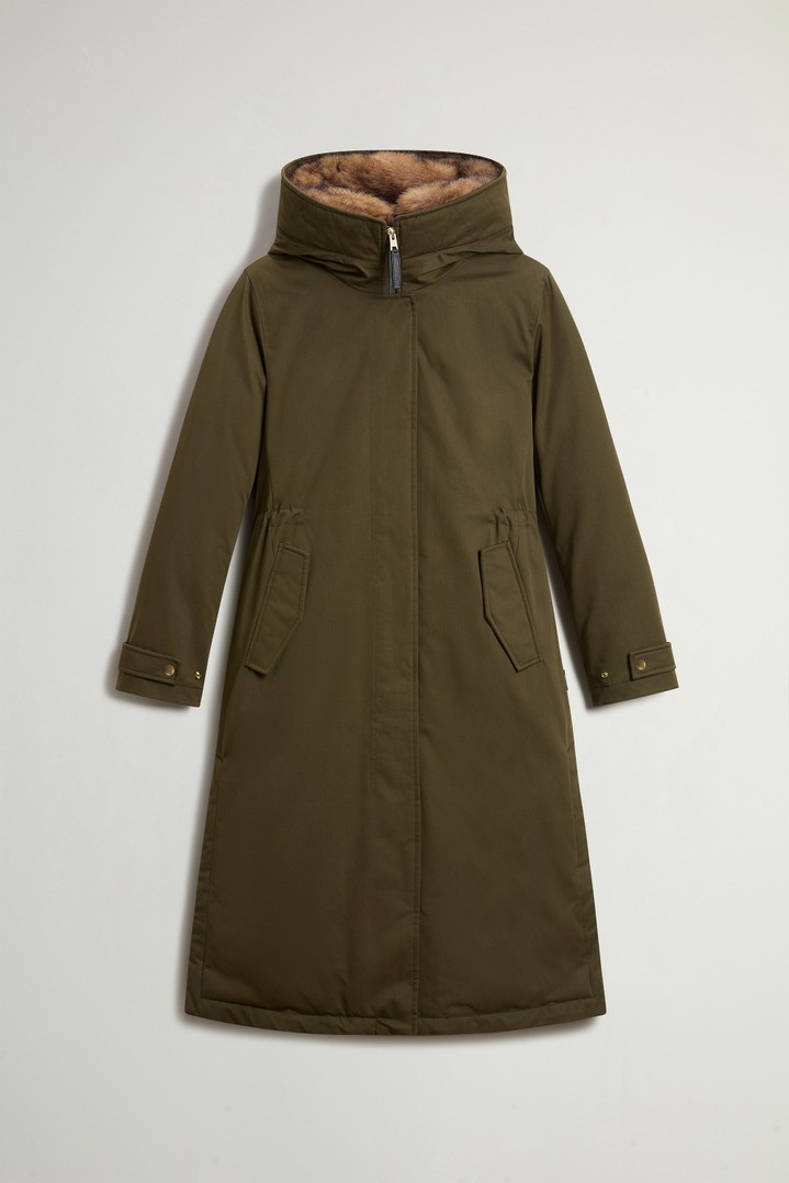 BEST COTTON FAUX FUR PARKA Vert photo 5 | Woolrich