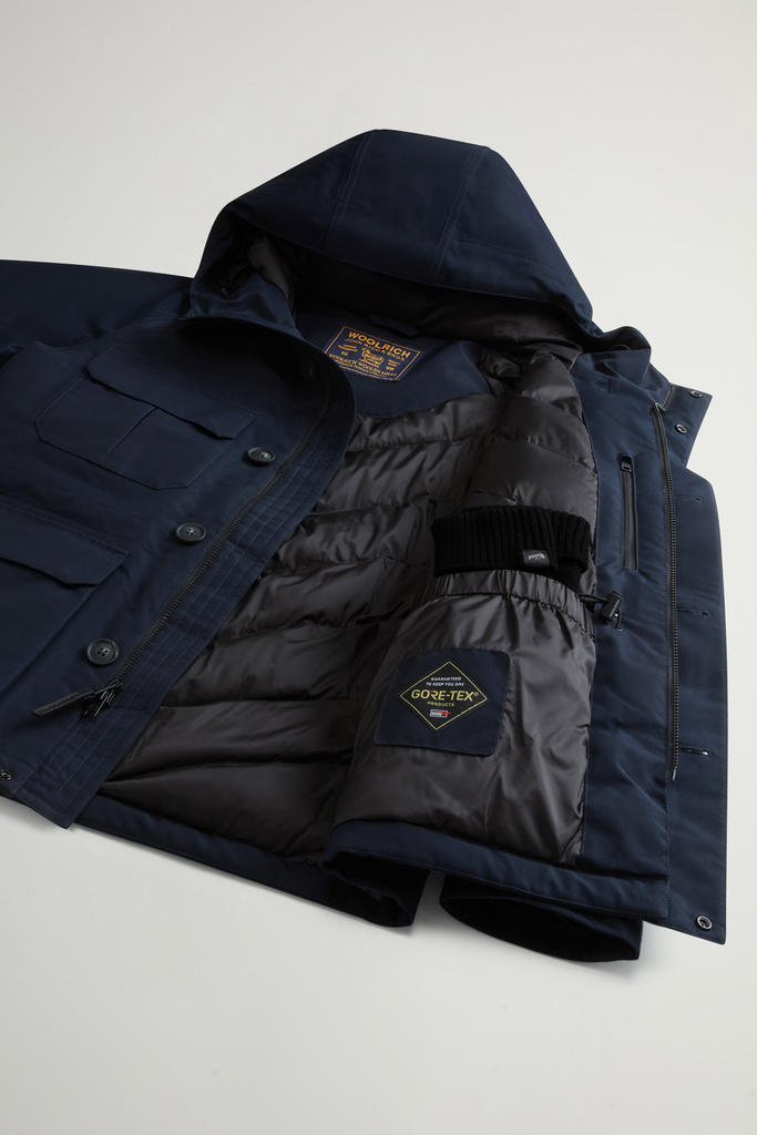 Waterproof Mountain Jacket in Recycled GORE-TEX® Fabric Blue photo 8 | Woolrich