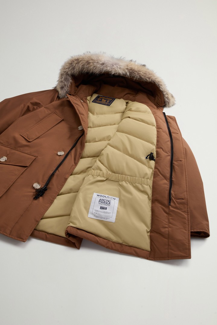 Arctic Parka in Ramar Cloth with Detachable Fur Trim Brown photo 8 | Woolrich