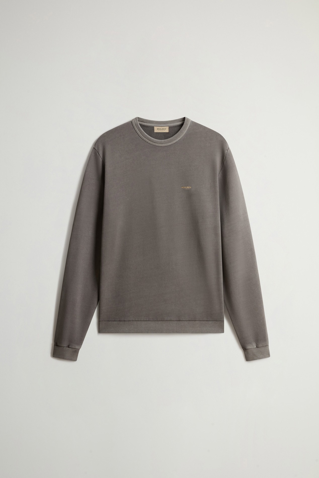 GARMENT DYED LOGO CRENEWCK Green photo 5 | Woolrich