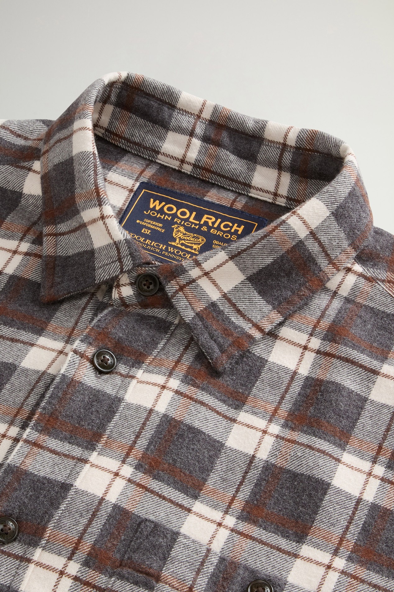 CHECK FLANNEL WARREN SHIRT Grau photo 6 | Woolrich
