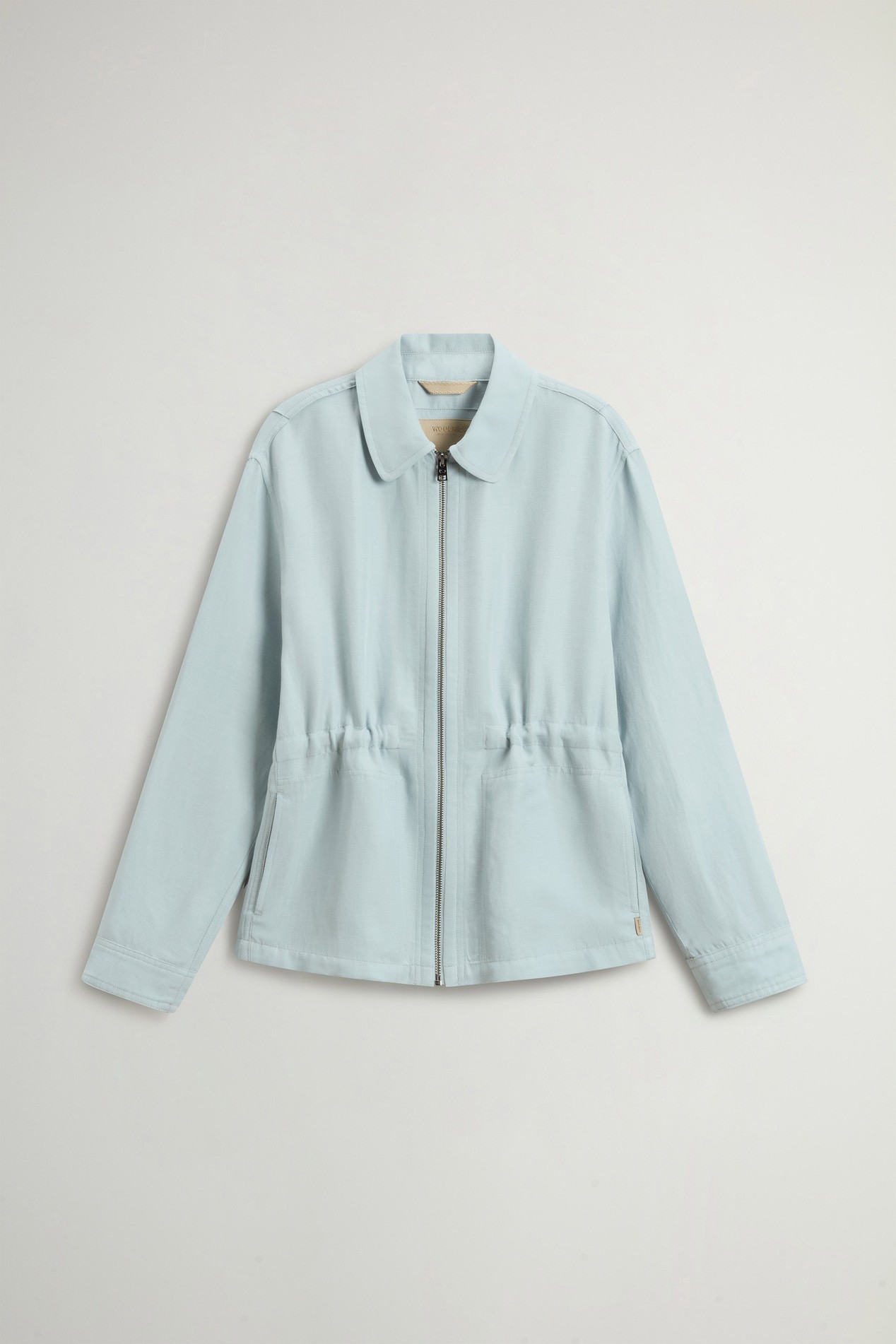 Overshirt in Linen Blend Blue photo 5 | Woolrich