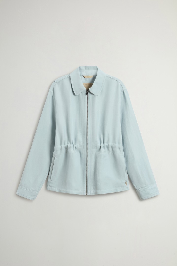 Overshirt in Linen Blend Blue photo 5 | Woolrich