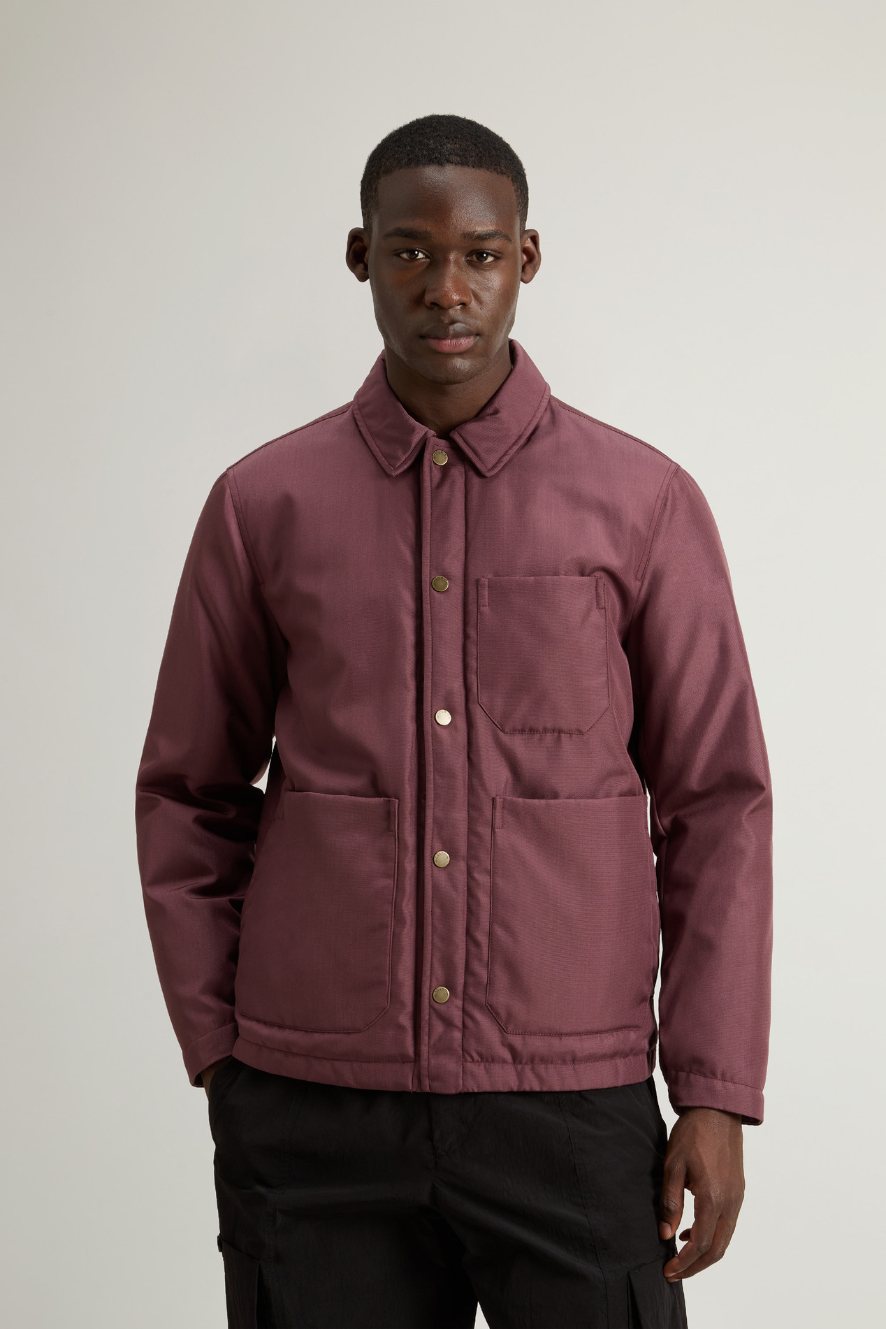 Padded Overshirt in Recycled CORDURA® Nylon Burgundy photo 1 | Woolrich