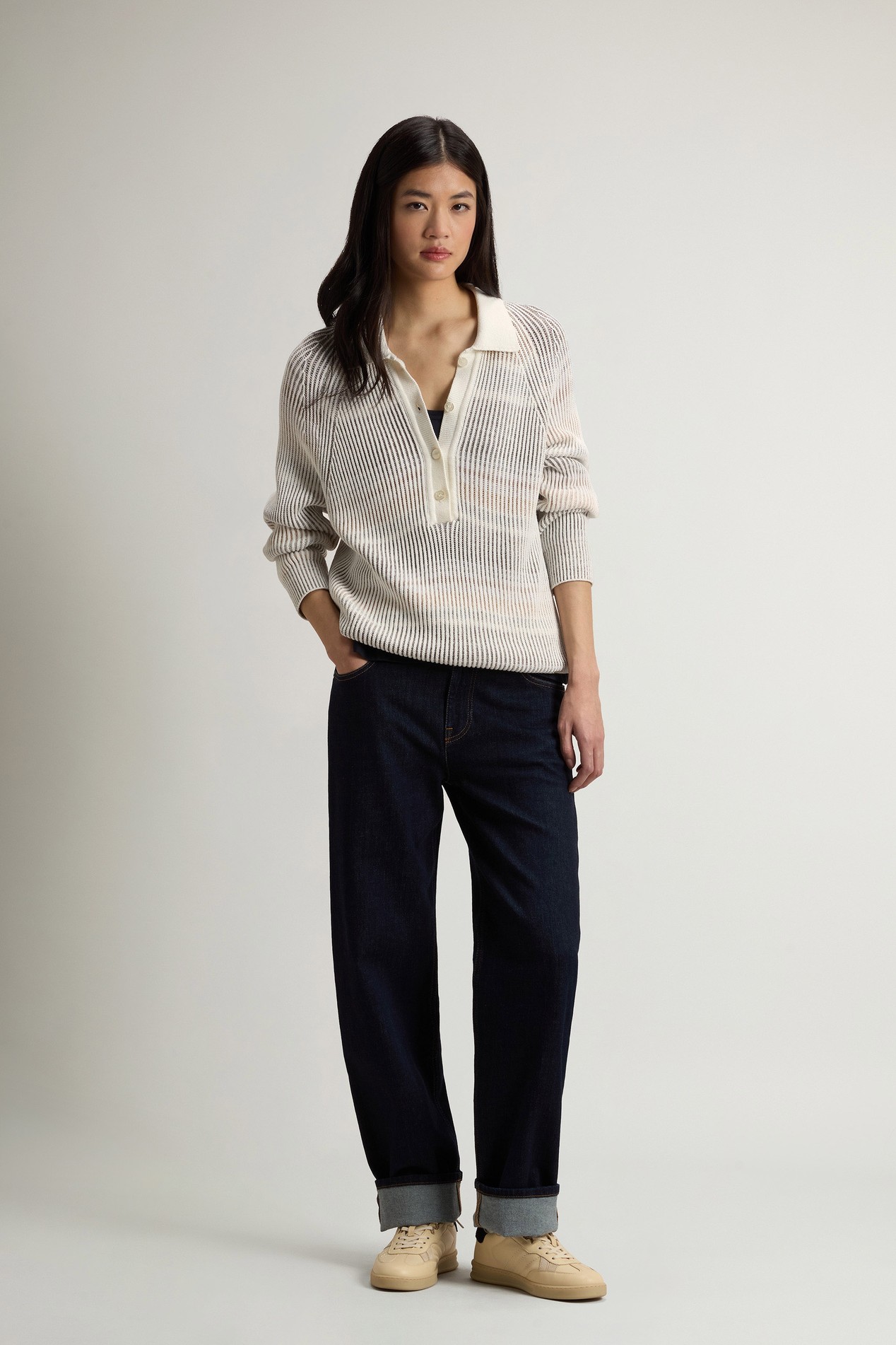Vanisé Sweater in Cotton Blend White photo 2 | Woolrich