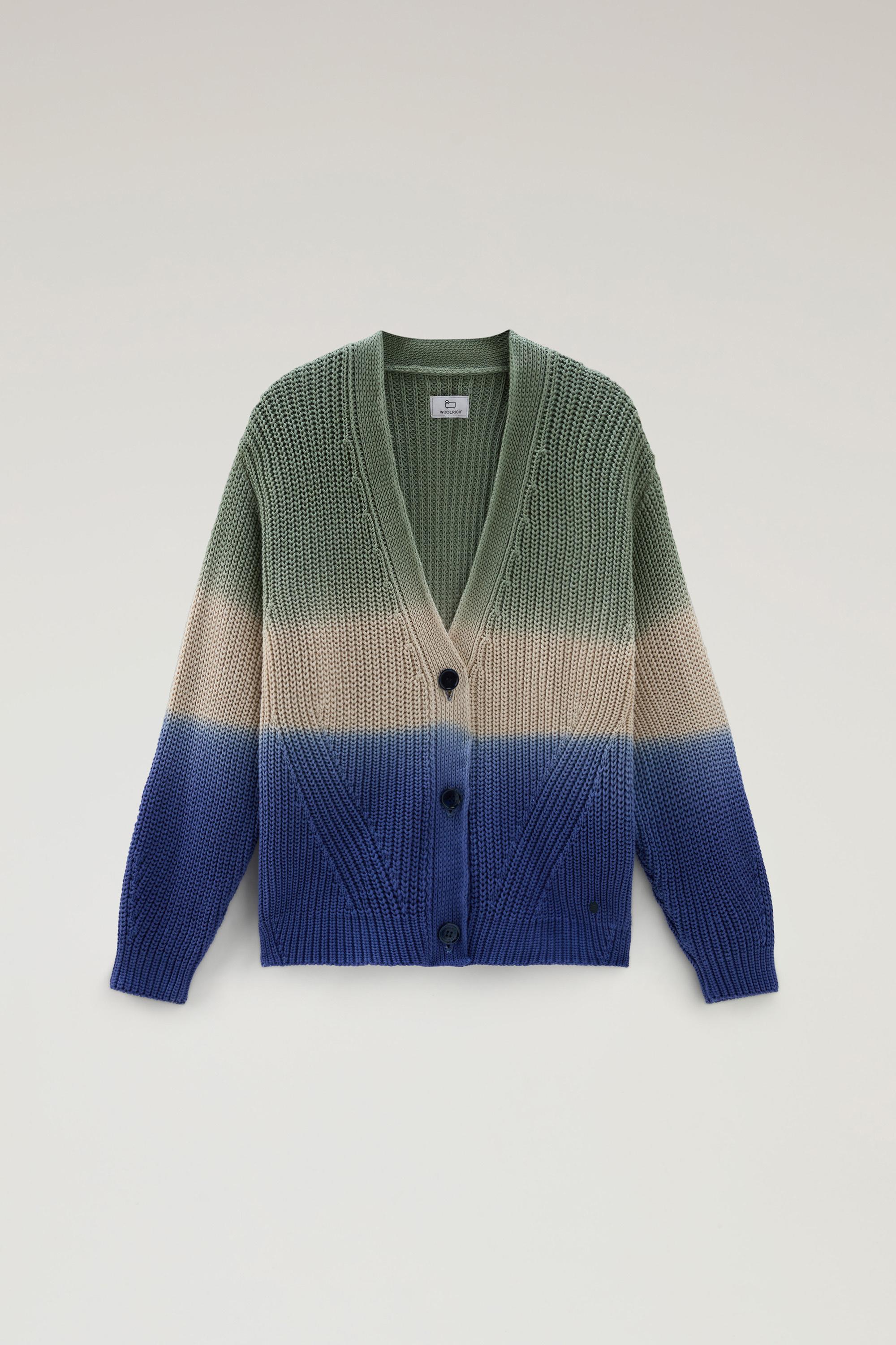 Garment-Dyed Cardigan in Pure Cotton Green photo 1 | Woolrich