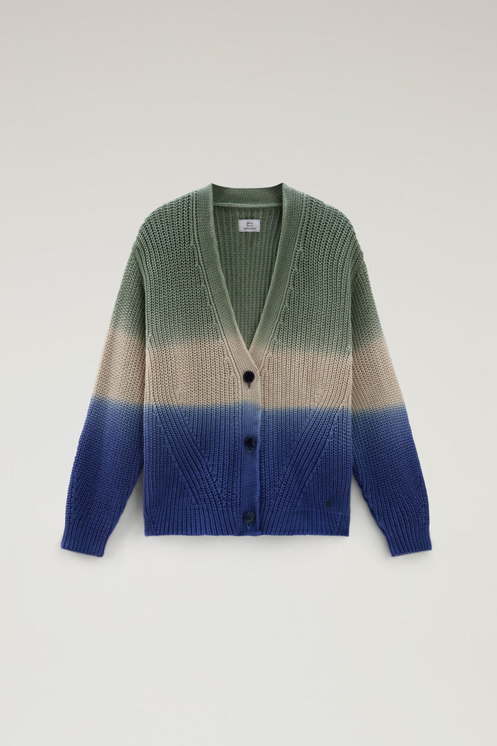 Pure Cotton Cardigan with Color Shades Green photo 1 | Woolrich