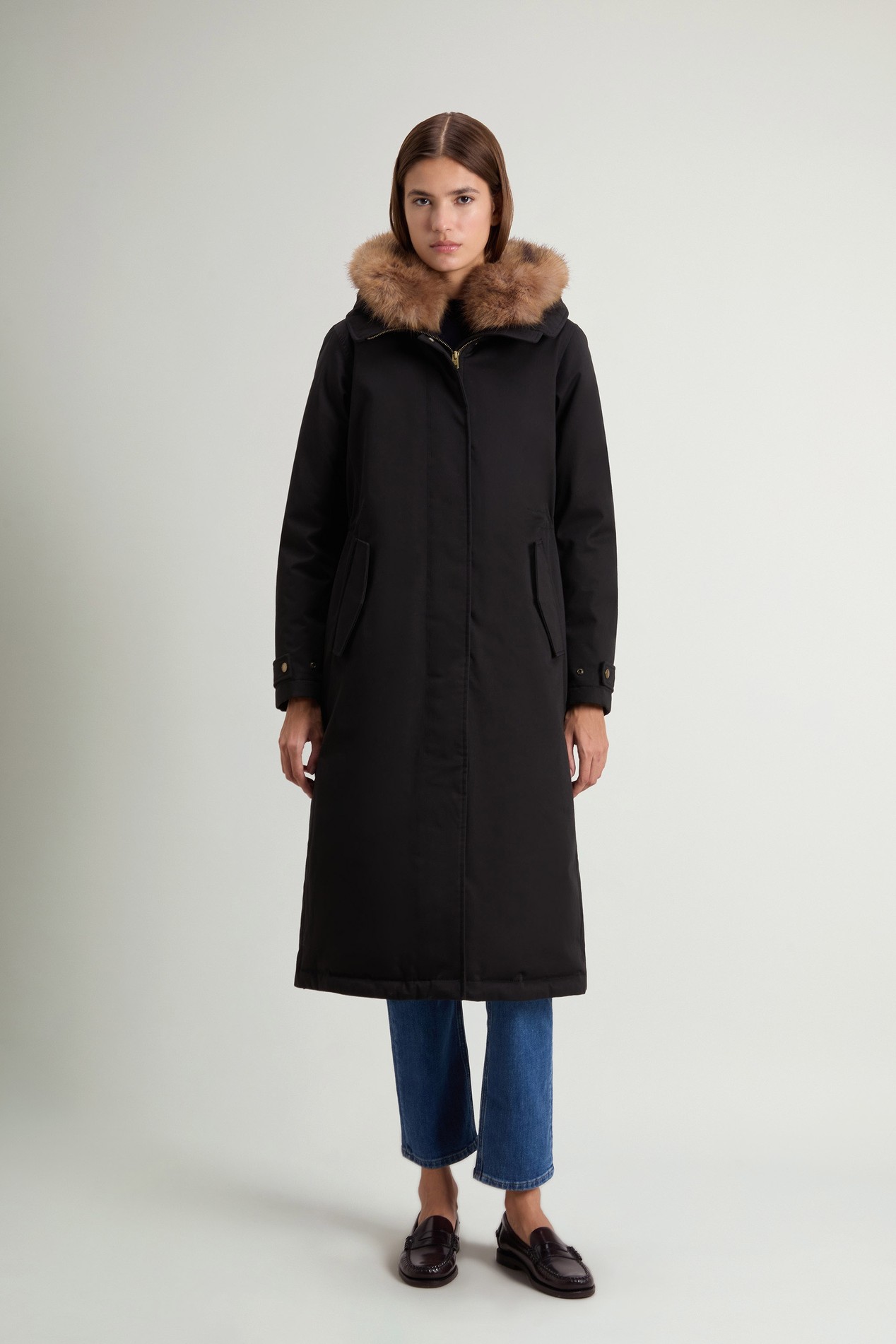 Long Padded Parka in Best Cotton Black photo 1 | Woolrich