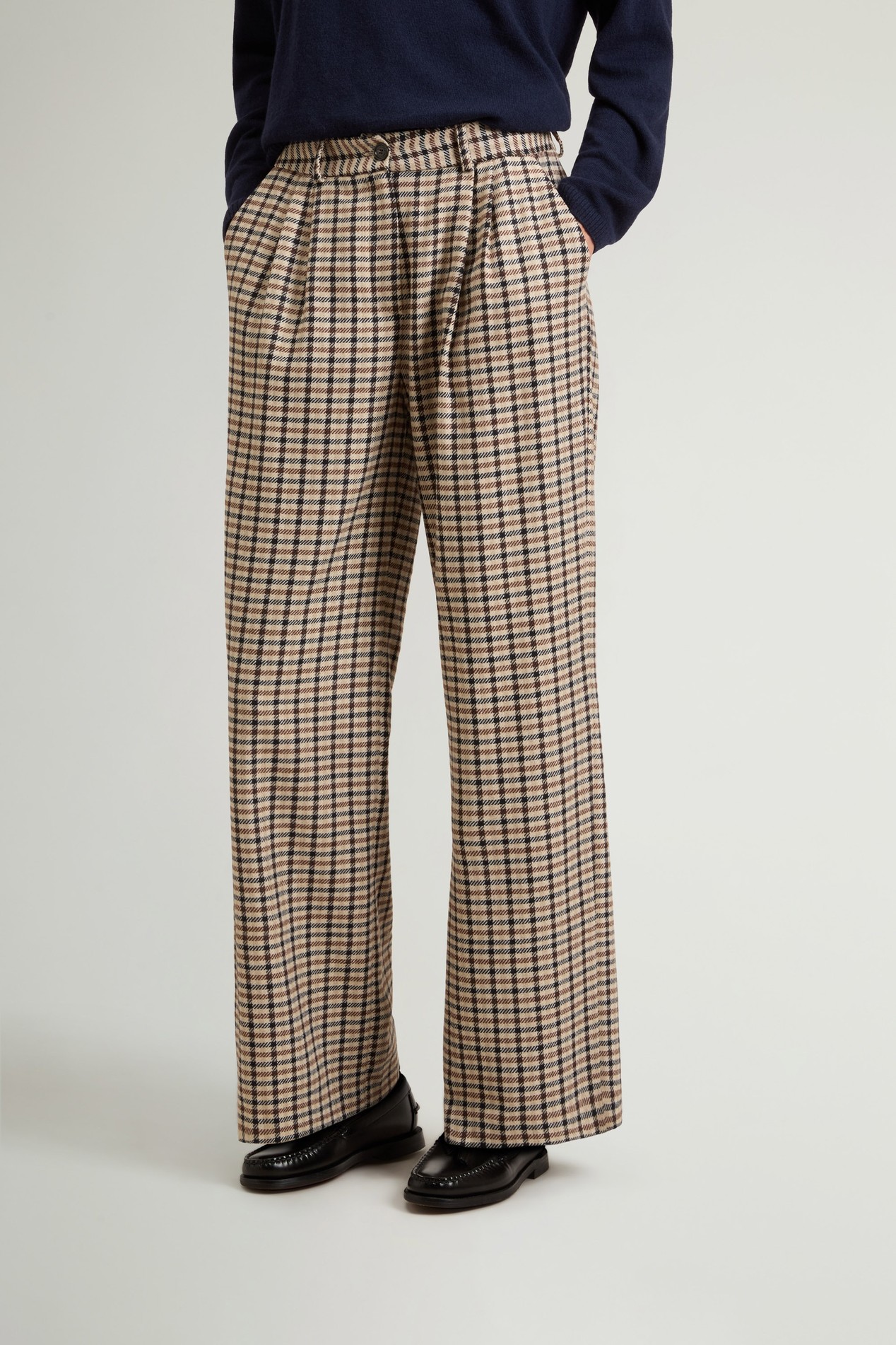 Pantalon en flanelle de laine mélangée Beige photo 1 | Woolrich