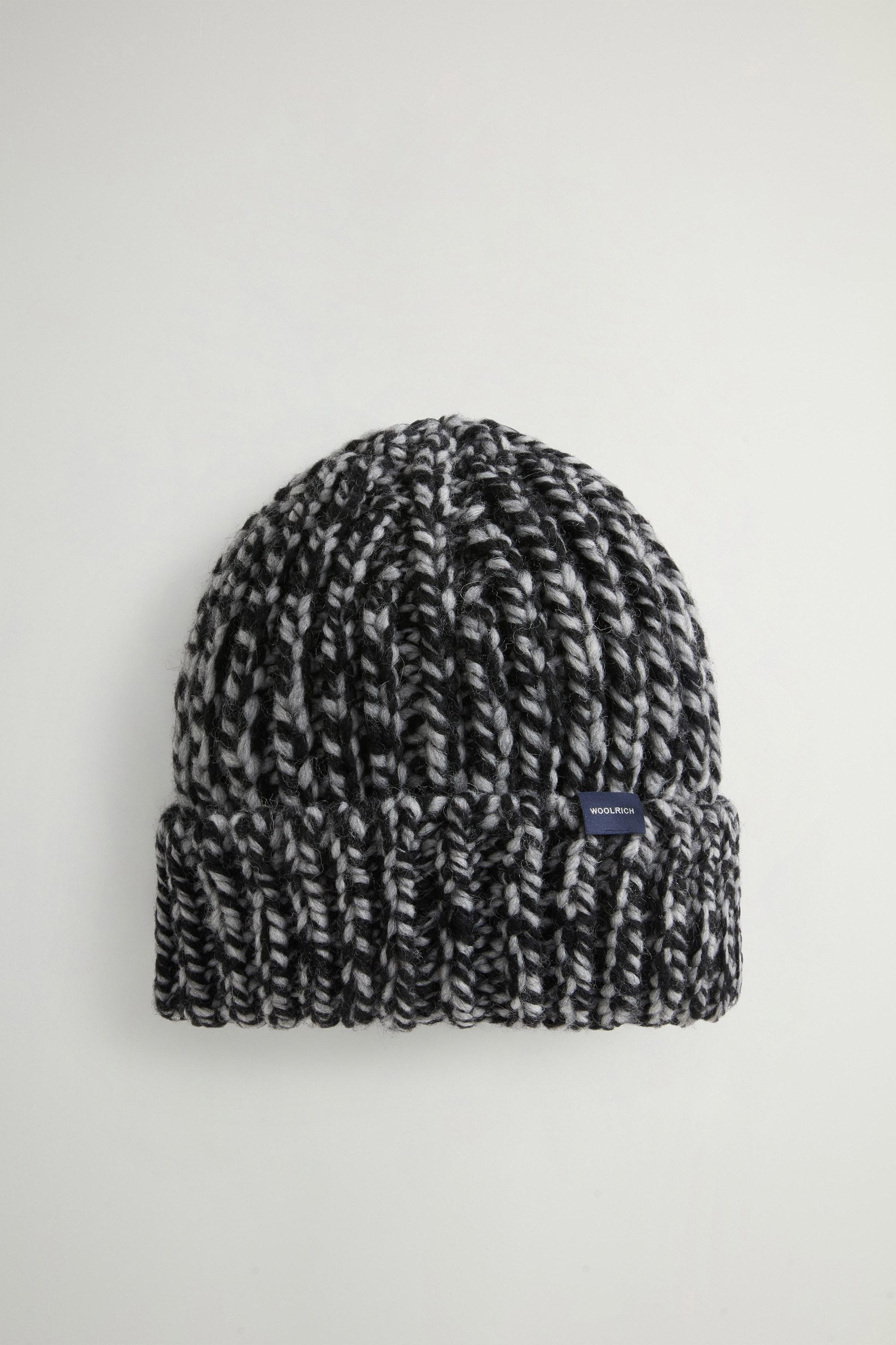 Chunky Beanie in Mouliné Alpaca and Wool Blend Black photo 1 | Woolrich