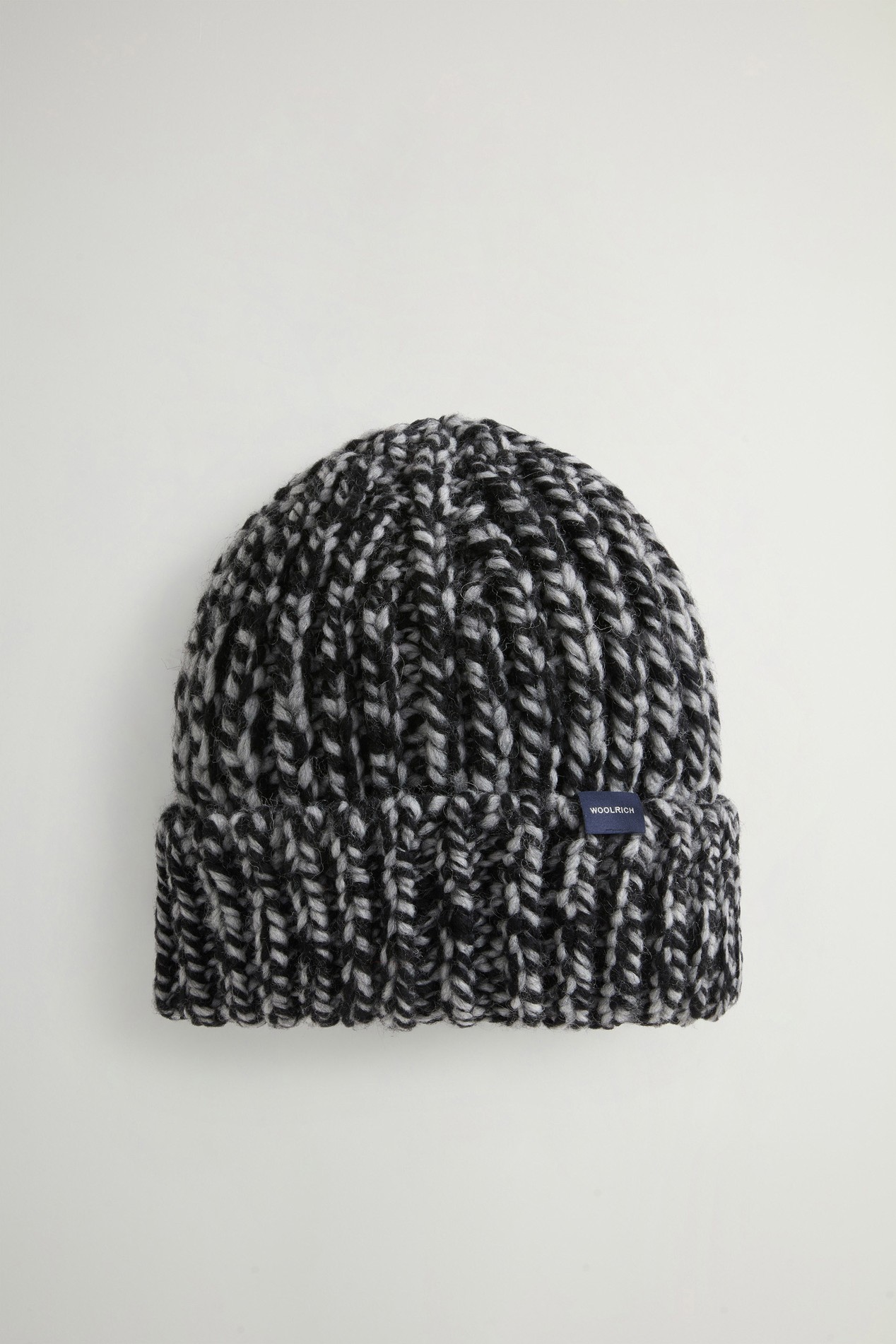 Chunky Beanie in Mouliné Alpaca and Wool Blend Black photo 2 | Woolrich