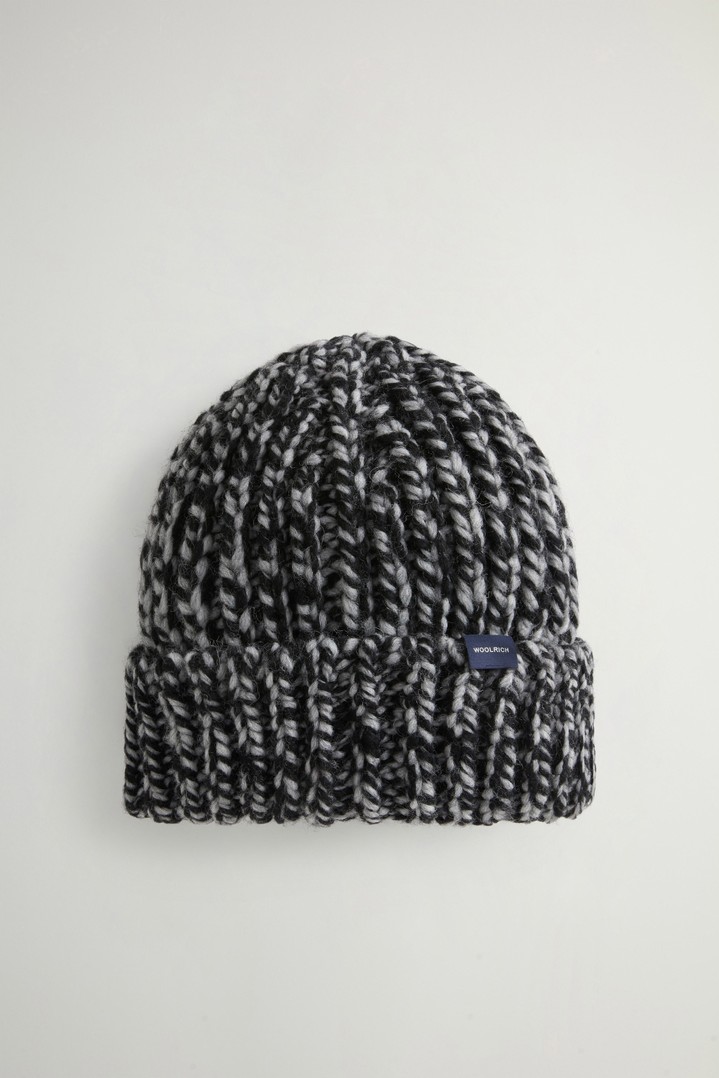 Chunky Beanie in Mouliné Alpaca and Wool Blend Black photo 2 | Woolrich