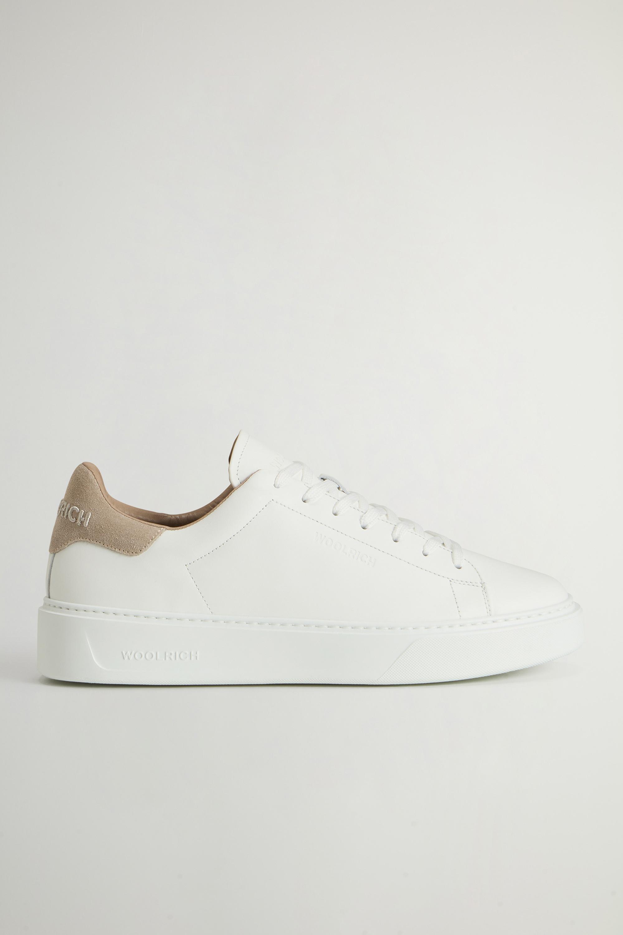 Classic Court Sneakers in Calfskin Leather White photo 1 | Woolrich
